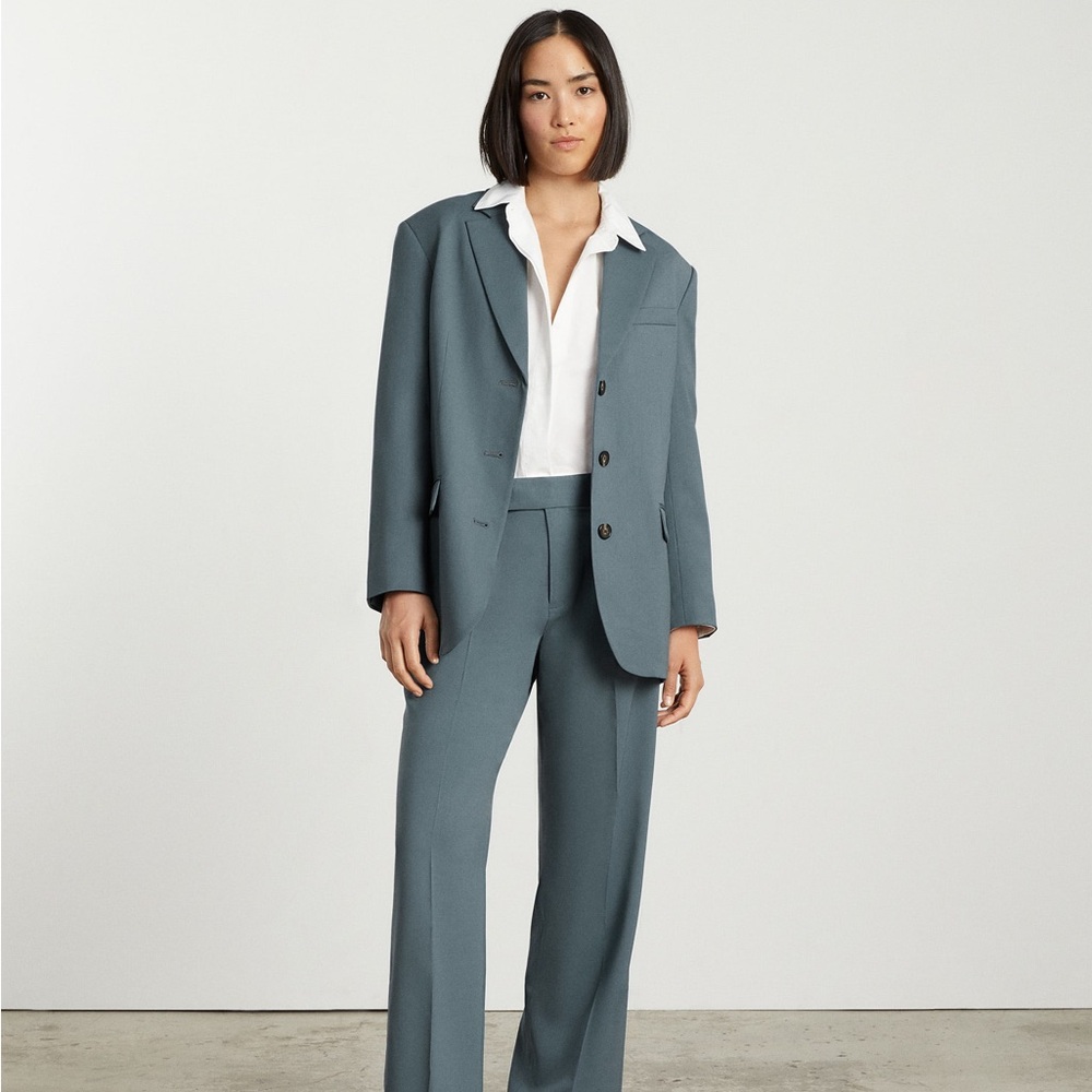 Everlane The 80s Blazer Italian Wool in Dusty Blue NWT